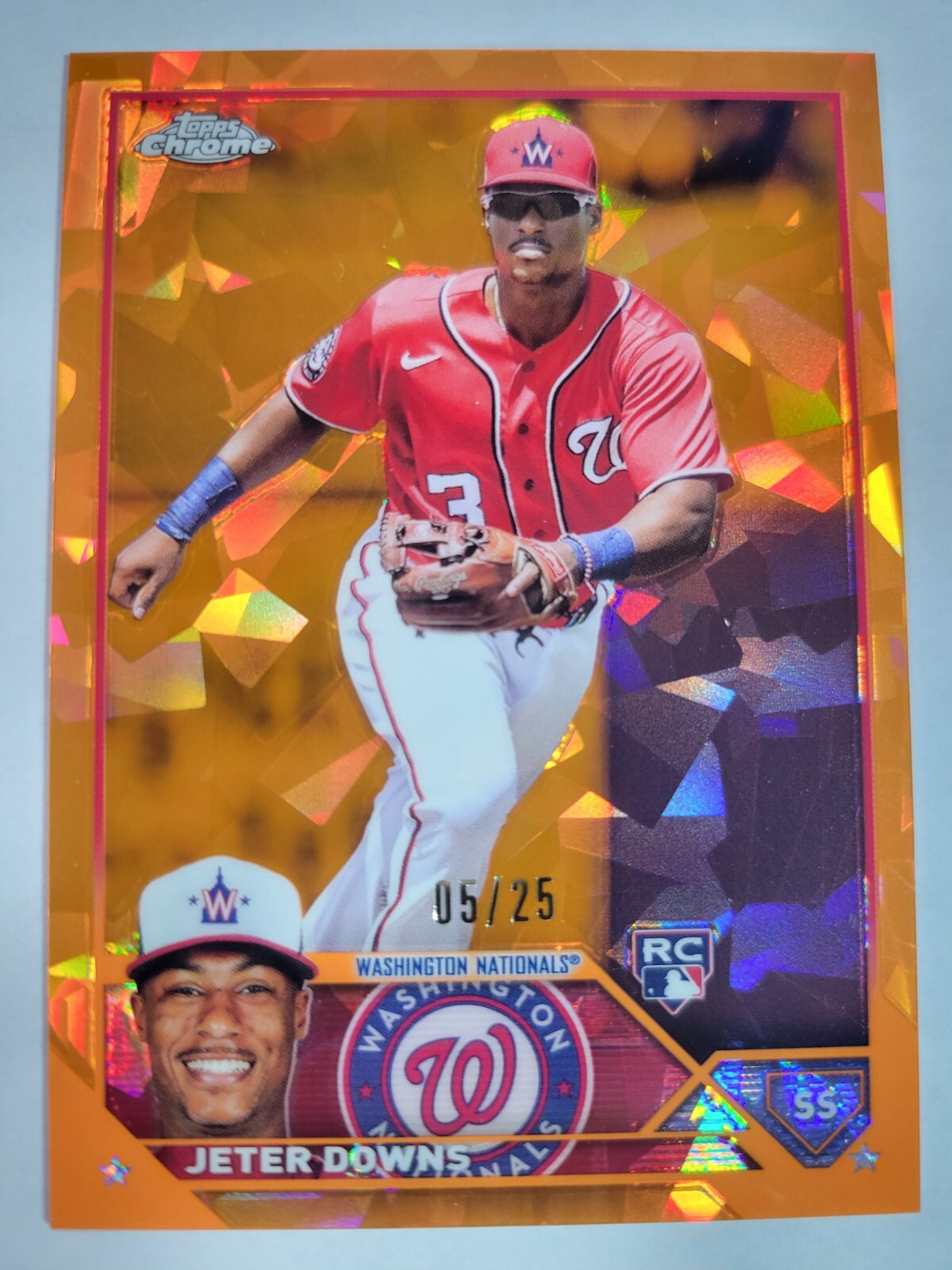 Jeter Downs 2023 Topps Chrome Sapphire #USCS145 Orange /25 Refractor Rookie SSP