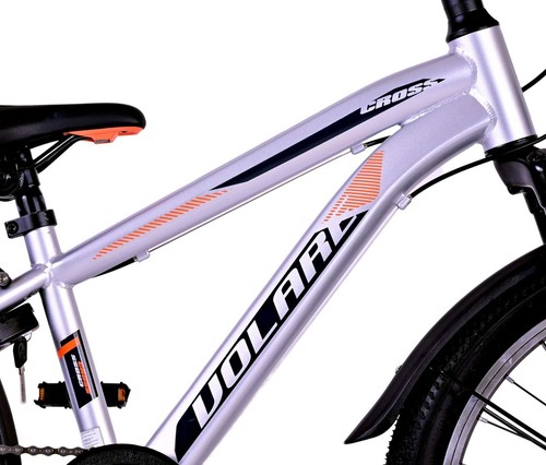 Cross 20 Zoll Bike Silber 6-8 Jahre Fahrrad zwei Handbremsen 6 Gang Beleuchtung - Bild 7 von 19