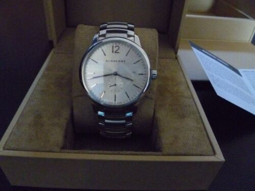 Burberry Classic Men Gents Round Stainless Steel Dress Swiss Wristwatch 40mm - Picture 6 of 12