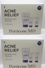 PERRICONE MD ACNE RELIEF PREBIOTIC ACNE THERAPY 30-DAY REGIMEN BOXED LOT 2 