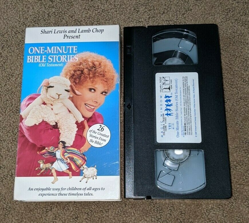 one-minute-bible-stories-old-testament-vhs-tape-rare-shari-lewis-lamb