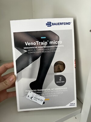 BAUERFEIND VenoTrain Micro Medical compression Stockings Carmel short size XL
