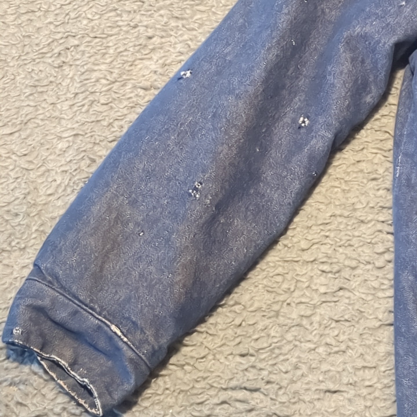 Vintage Wrangler Blue Bell Blanket Lined Corduroy Collar Denim Work Jacket