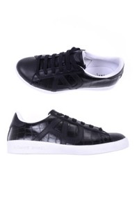 Shoes Sneakers Armani Jeans AJ Shoes Leather Mens Black 935565cc502 20 |  eBay