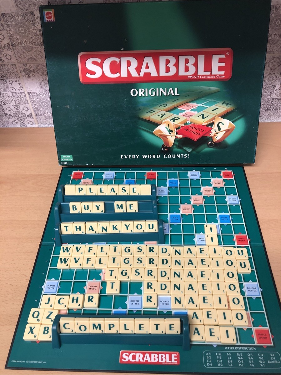 キッズ・ファミリー SCRABBLE Scrabble Board Game, Classic Word Game for Kids Ages 8 and