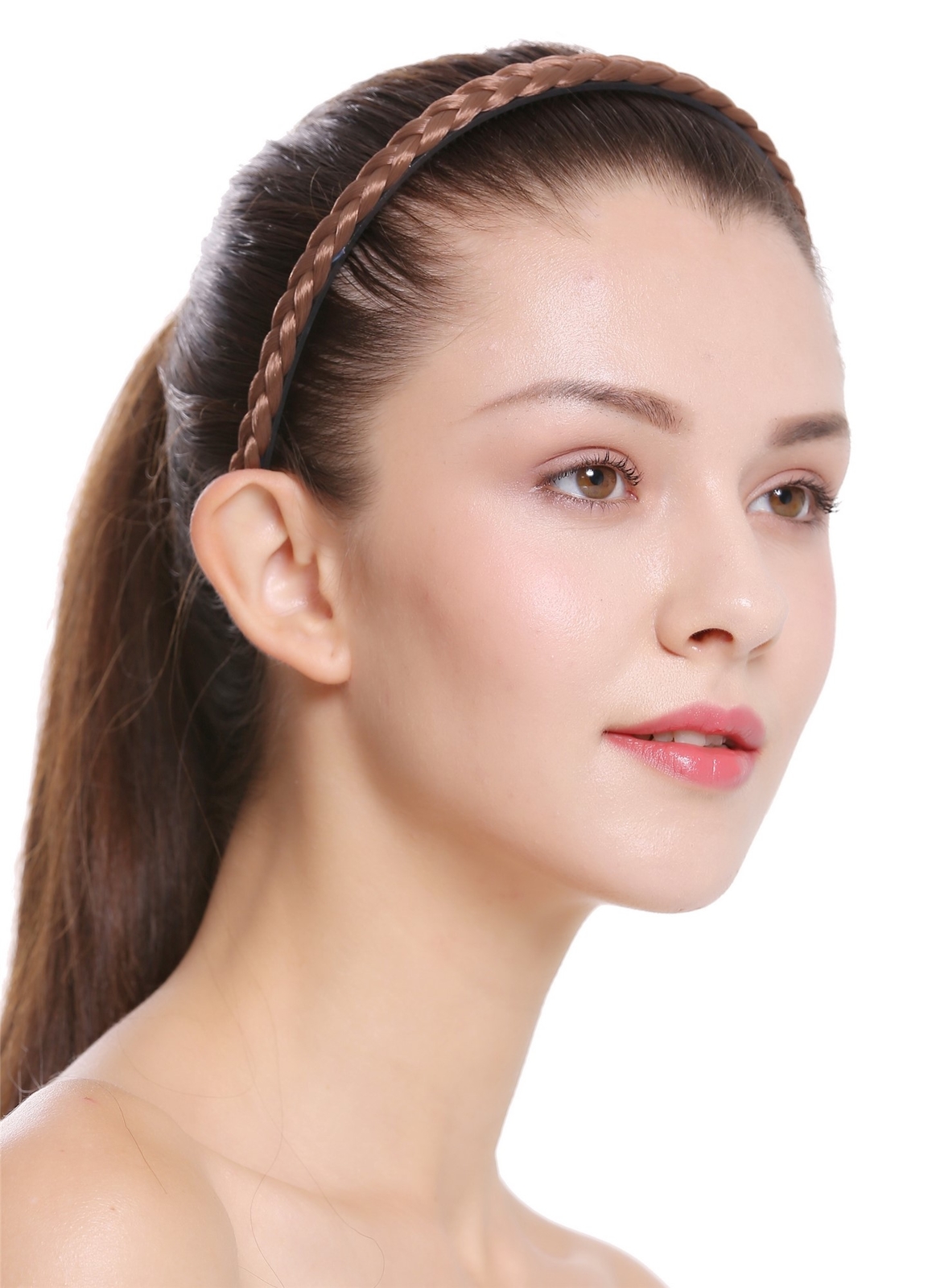 Hairband Headband Braided Costume Traditional Light Brown Braid CXT-004-010