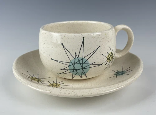 Franciscan Atomic Starburst Coffee Tea Cup & Saucer Set 6 Sets Available ~Read~