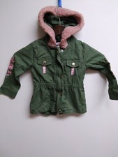 LITTLE LASS faux fur lined hood coat jacket girls size 4T