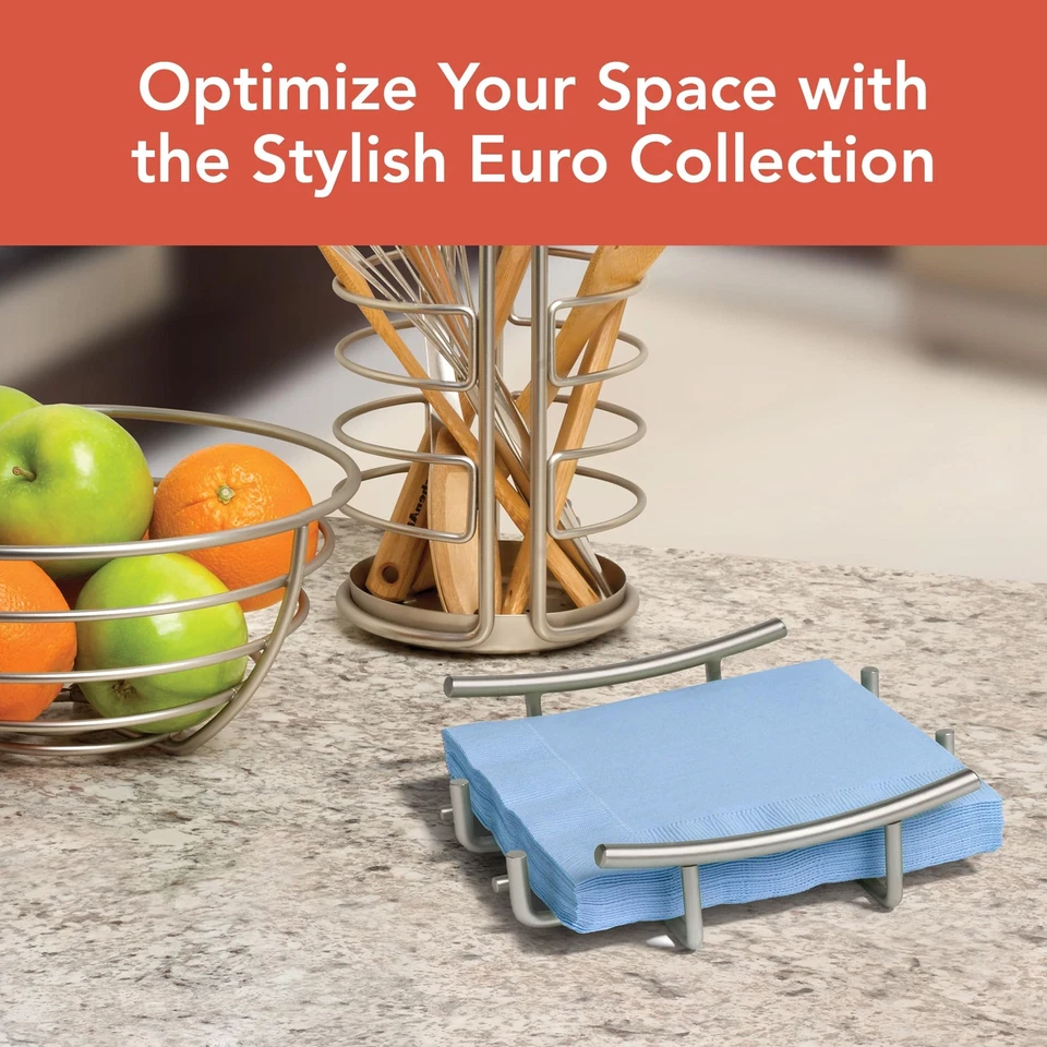 Dispensador de servilletas de papel plano Euro para mesas de comedor y cocina  Foto 2 de 4