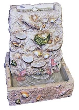 NEW! Ceramic Ocean Sea Shell Indoor Table Fountain w A+ Pump!Zen,Relax~MSRP:$100