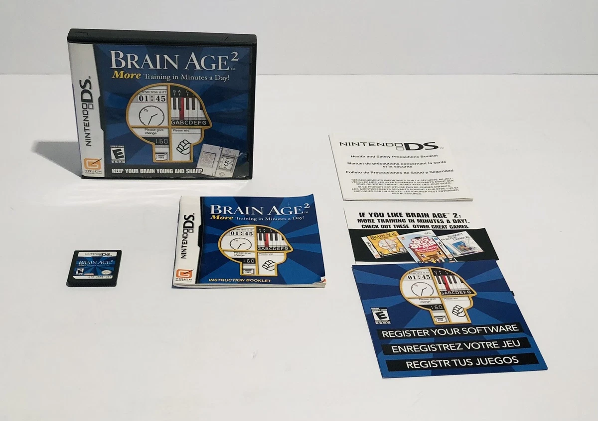 Brain Age 2 Nintendo DS Video Game Complete With Game Manual