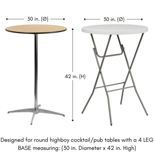 YCC- Highboy Cocktail 30"D x 42"H Stretchy Spandex Table Cover for Events - Picture 58 of 131