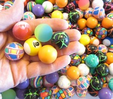 15 ASSORTED RUBBER SUPER HIGH BOUNCE BALLS 27MM 1" HI BOUNCY SUPERBALL CAT TOY
