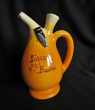 ancien pichet gargoulette liqueur Janot Ste baume cigale F. Sicard vallauris