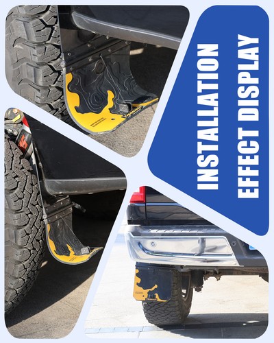 4 piezas guardabarros mejorados para camioneta aptos para Ford F-150 F150 2021-2025 protectores contra salpicaduras - Imagen 5 de 24