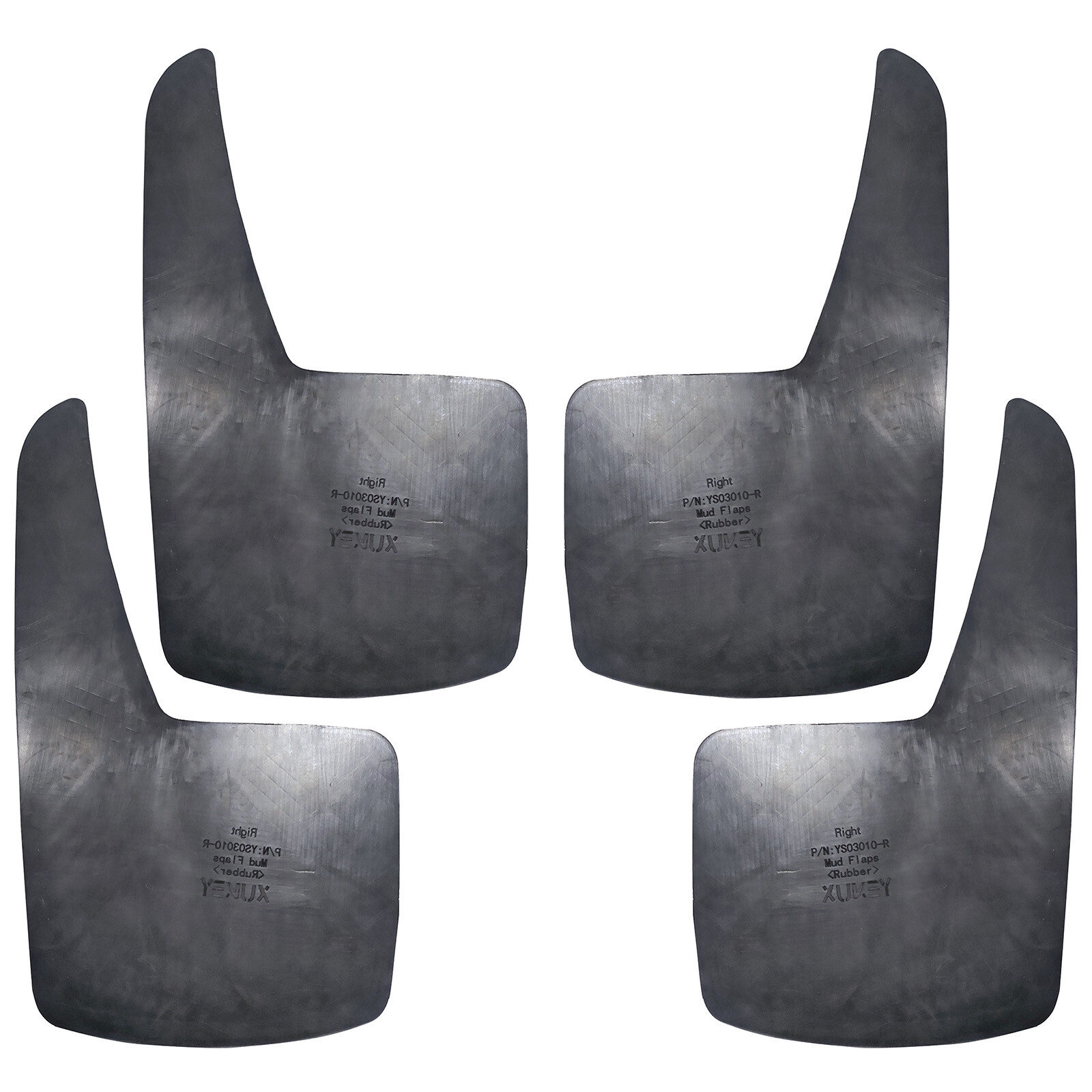 4pcs Universal Black Set Front Rear Rubber Mud Flaps Splash Guards Body Fender.