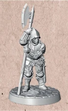Archon Studio Dungeons & Lasers DnD Scale NPC Town Guard Watch w/Halberd Mini B