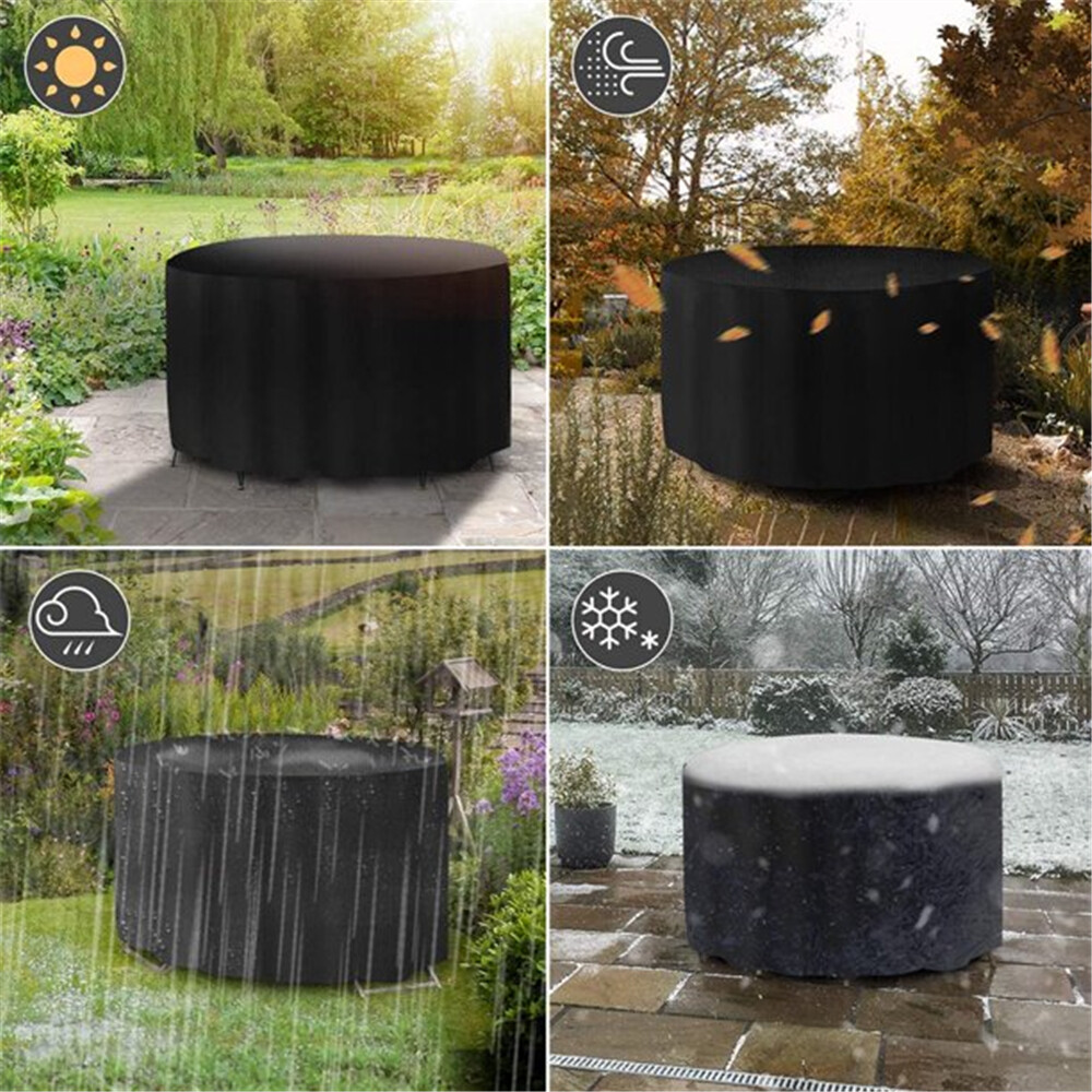 Patio Furniture Covers Waterproof Outdoor 420D AntiFading Round Table Protector eBay