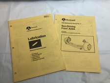 Rockwell Lubrication Non Driving Front Axles Manuals 1980s - Lot Of 2