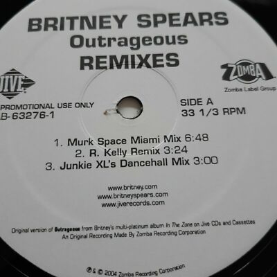 Britney Spears - Outrageous Remixes Promo 12'' Vinyl mega rare 2004 5 mixes