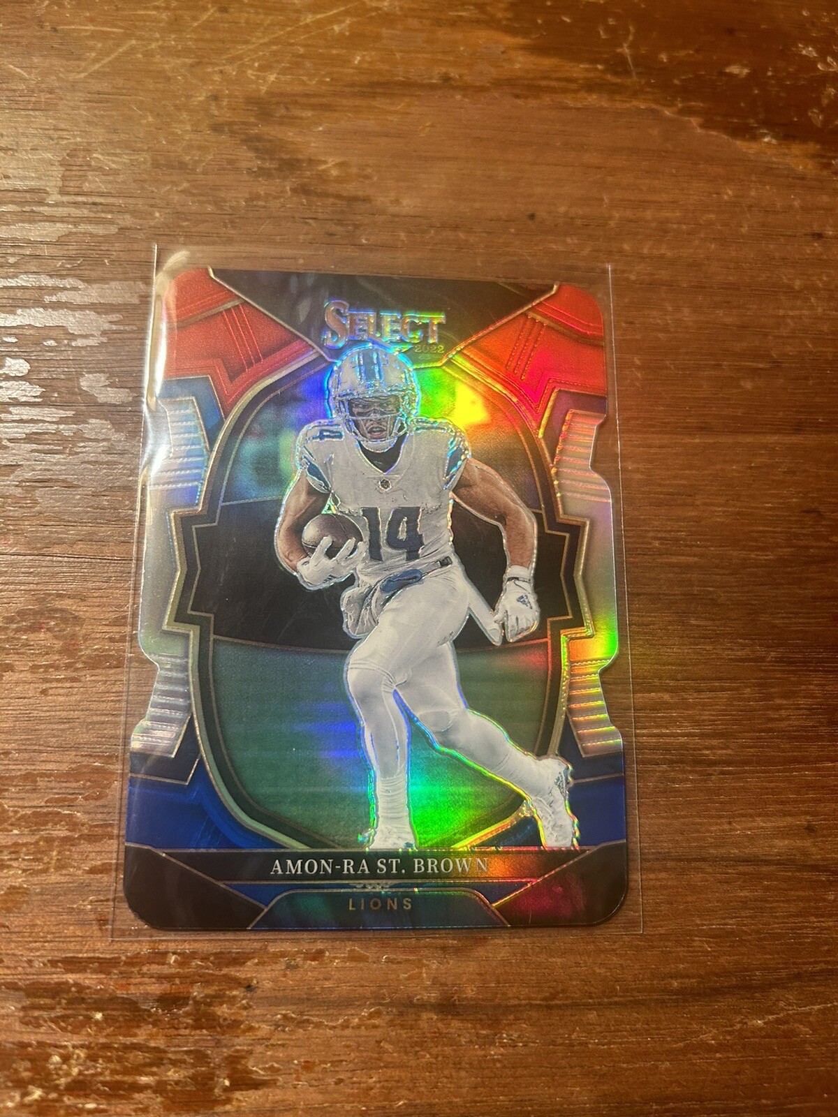 2022 Select - Amon-Ra St. Brown Concourse Red White Blue Die-Cut