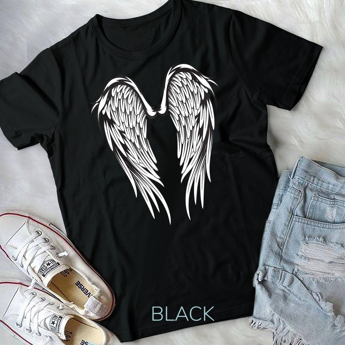 Wings #2 On The Back Side Angel Zip Unisex T-shirt | eBay