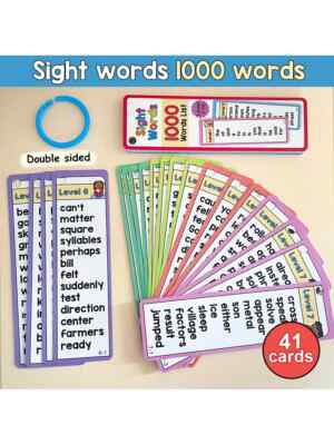 1000 Sight Words Flash Cards Ages 5 And Up Set Of 41 Flashcards School Zone