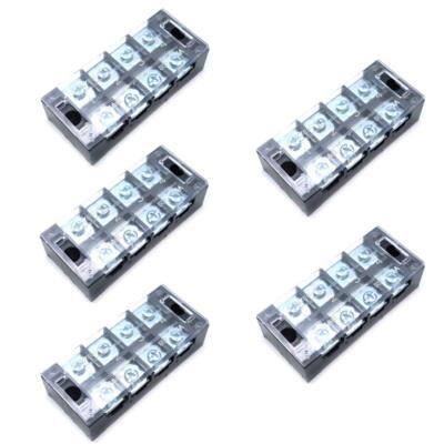 Sscon 600V 45A 4 Position Dual Row Wire Barrier Block Terminal Strip TB-4504 ...