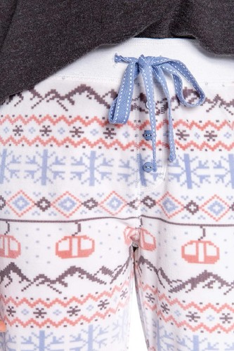 PJ Salvage Elfenbein Stay Lifted Fair Isle Pyjama Set RESTST - Bild 6 von 14
