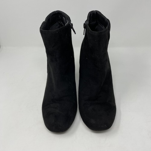 Stivali donna marca XOXO taglia 10M neri stivaletti tacco grosso zip laterale Claude - Foto 3 di 9