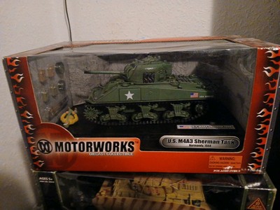 Motorworks 1/32 Diecast US Sherman Tank M4A3 Normandy 1944 Design NIB