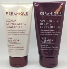 KERANIQUE Deep Hydration Hair Growth Shampoo Scalp Stimulating & Conditioner