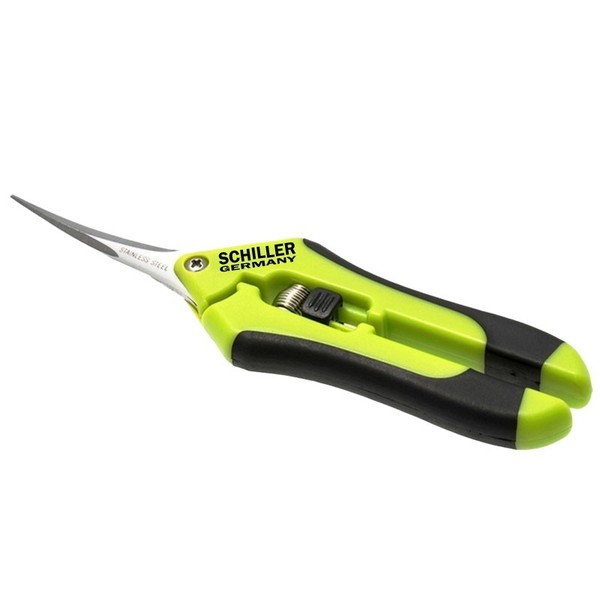 Schiller Trimmschere Mit Feder Gebogen Pflanzenschere Edelstahl Ernteschere Grow-image