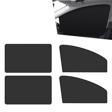 Car Side Window Sun Shades, Sun Protection Breathable Privacy 4 PCS Black
