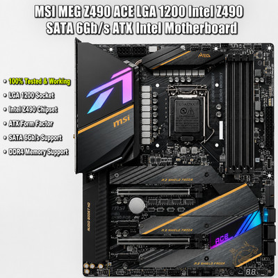 MSI MEG Z490 ACE LGA 1200 Intel Z490 SATA 6Gb/s ATX Intel Motherboard
