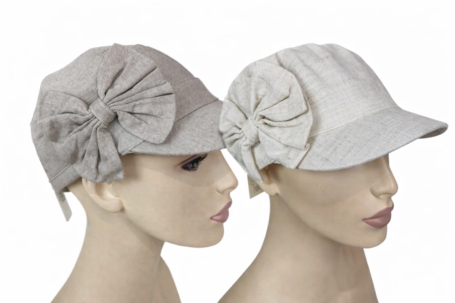 Jeanne Simmons Women's Bow Cap Cotton Poly Sun Beach Cruise Casual Hat O/S
