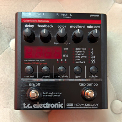 TC Electronic ND-1 Nova Delay Digital Programmable Delay Pedal Tap Tempo