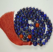 8mm Natural Lapis Lazuli Gemstone 108 Beads Mala Necklace Wristband Chakra Yoga