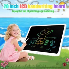 20" LCD Writing Tablet for Kids   Colorful Erasable Drawing  Learning Board