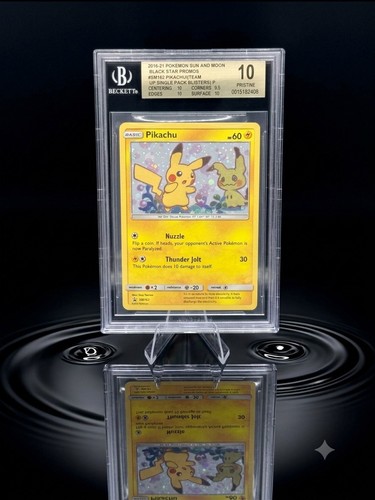 🔥 2019 Pokemon Pikachu SM162 Team Up Promo BGS 10 PRISTINE POP 1! 1-OF-1 GRAIL