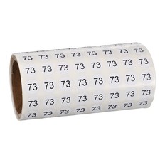 0.4" Small Round Number Stickers Roll, 1000 Pcs Circle Labels, Black Number 73