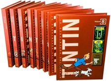 Adventures of Tintin 8 Books Collection Set by Herge Seven Crystal, Red Sea