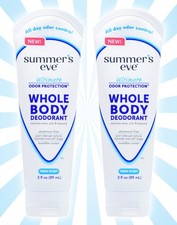 2 Summer's Eve Whole Body Deodorant for Women Ultimate Odor Control Fresh Scent