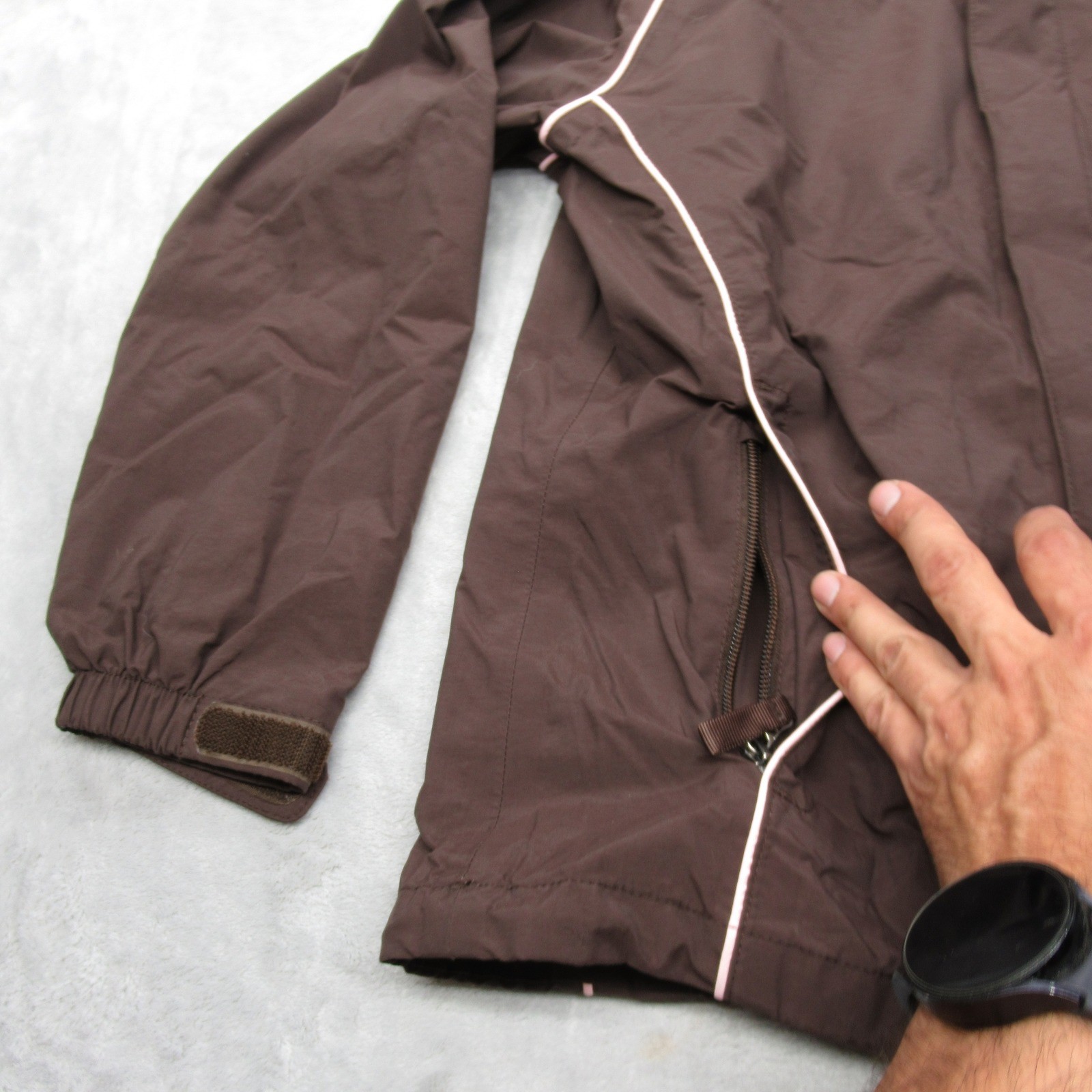 The North Face Jacket Youth Large Brown HyVent Hooded Waterproof Rain 3in1 Shell thumbnail 7