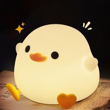 Cute Duck Night Light, Dodo Duck Cute Lamp, Bean Shape, Kids Squishy Ducky St...