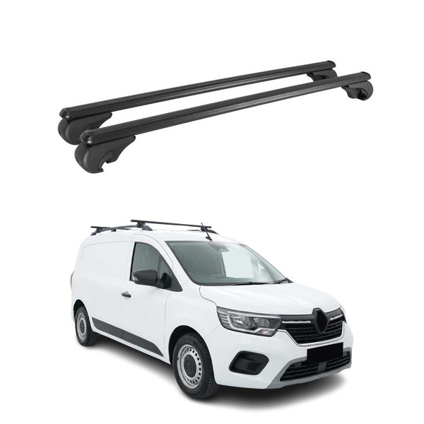 DachträGer GrundträGer FüR Renault Kangoo III 2021-2026 TÜV Aluminium Schwarz 2X-image