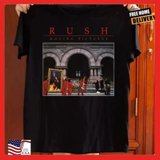 Rush Moving Pictures Graphic Unisex Black T-shirt