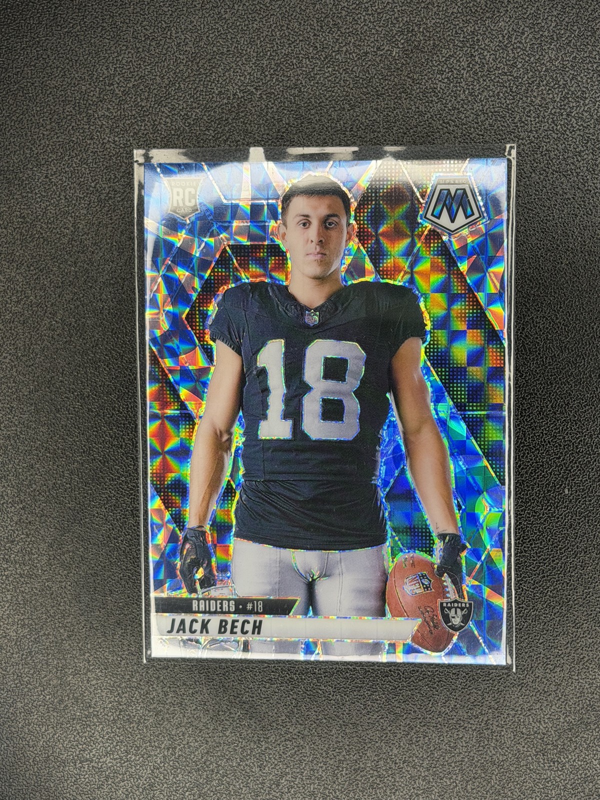 2025 Panini Mosaic Jack Bech Raiders RC Rookie Prizm Parallel Las Vegas