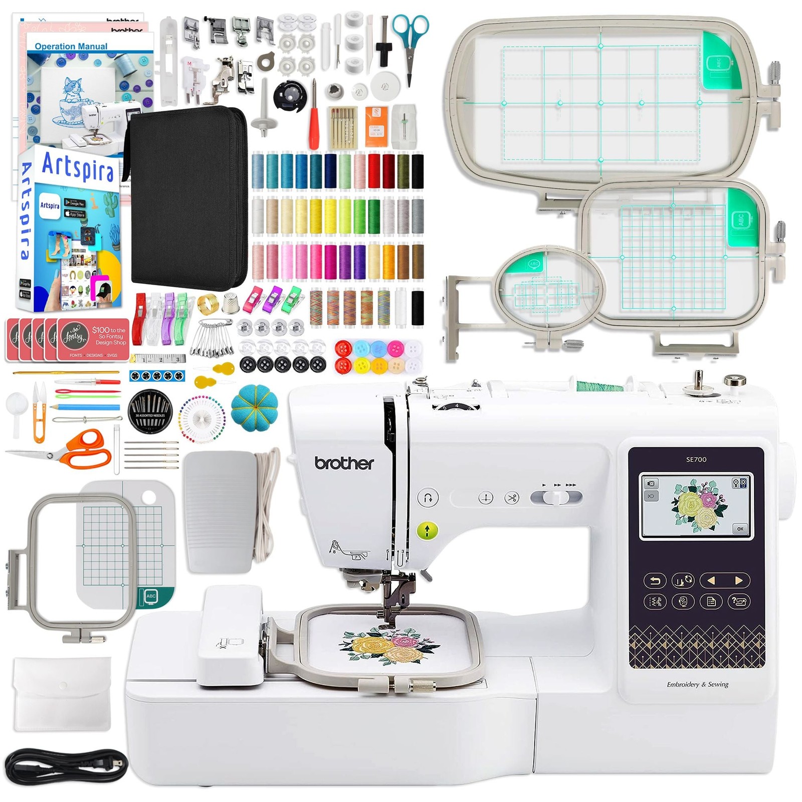 & Sewing Machine With Deluxe Hoop Bundle
