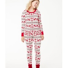 Hanna Andersson  Holiday Deer Print Long John Pajama Set